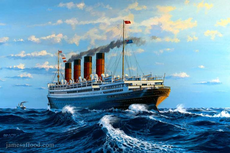RMS Aquitania New York Bound