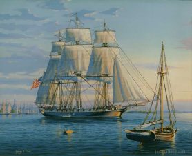 USS Boston departing Philadelphia 1831