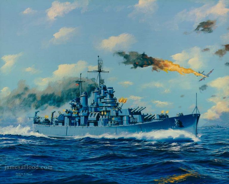 Painting of USS Boston CA-69