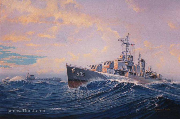 Painting of USS Charles P Cecil