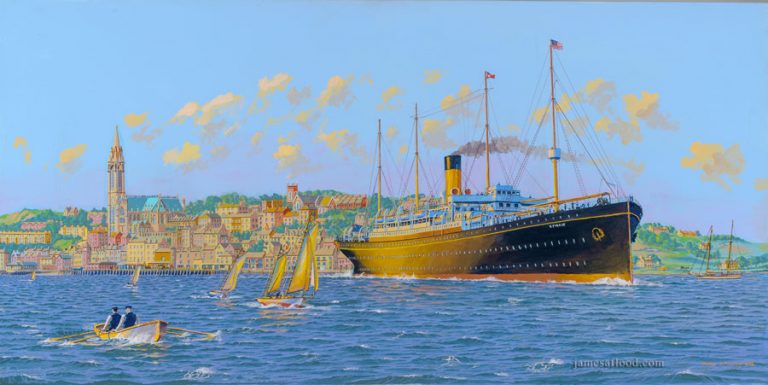 SS Cymric in Cork Harbour, Ireland, 1914.
