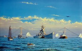 Painting of USS New Jersey