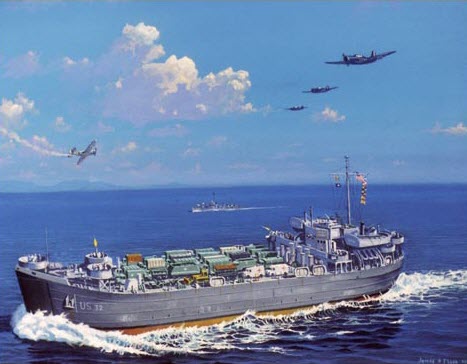 Painting of WWII LST-32