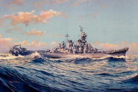 USS New Jersey sideview