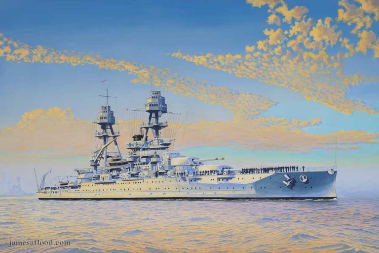 Painting of USS Oklahoma