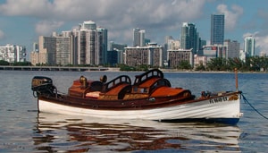 Jim Floods launch Duchess in Biscayne Bay