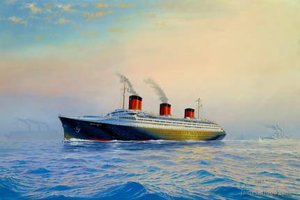 Painting of SS Normandie