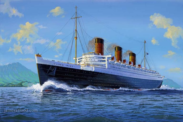 RMS Queen Mary off the coast of Arran