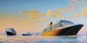 Queen Victoria Joins the Fleet Art Print