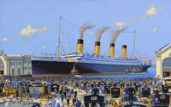 RMS Titanic Arriving in New York Art Print