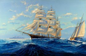 Clipper Ship Lady Montague Art Print