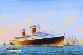 SS United States Departing NYH Art Print