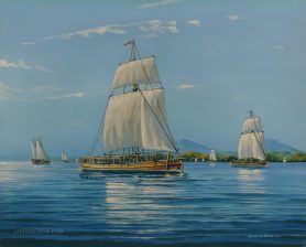 The First USS Boston 1776 Gundalow Art Print