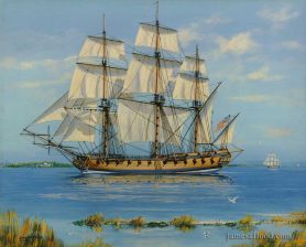 USS Boston 1777, Frigate Art Print
