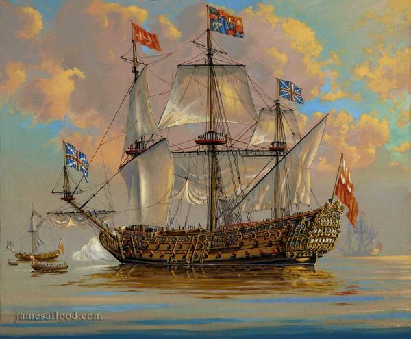 HMS Royal Charles Royal Navy Print