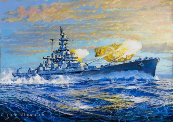 USS Alabama BB-69 Art Print