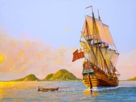 Ship Approaching Massachusetts Bay